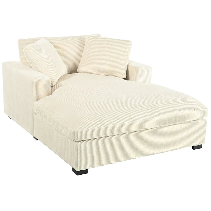 Beige 53.5 Chaise Lounge Chair