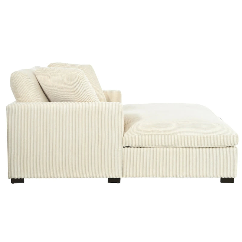 Beige 53.5 Chaise Lounge Chair