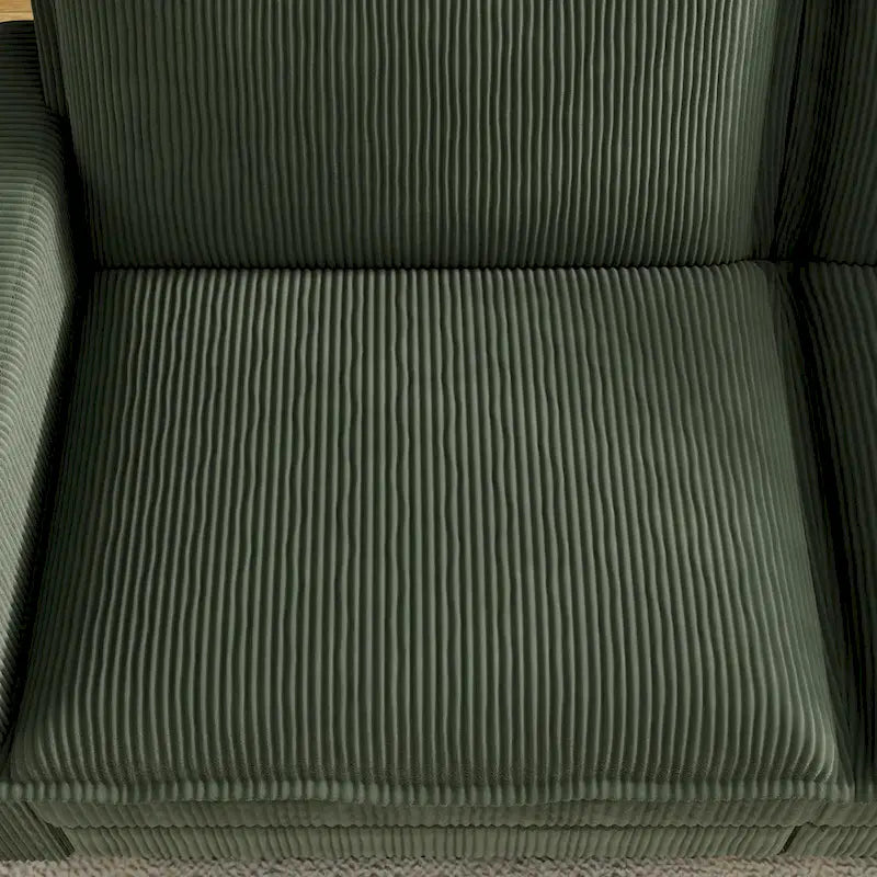 103 Corduroy Modern Classic 4-Seater Sofa with Deep Seat & 4 Pillows