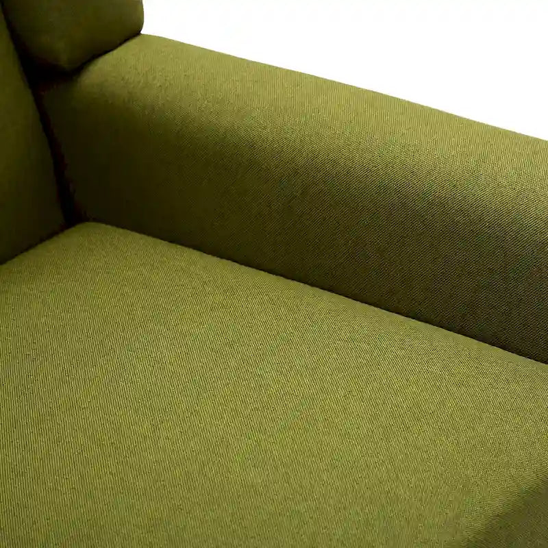 Linen Upholstered Accent Chair Wingback Armchair Set of 2