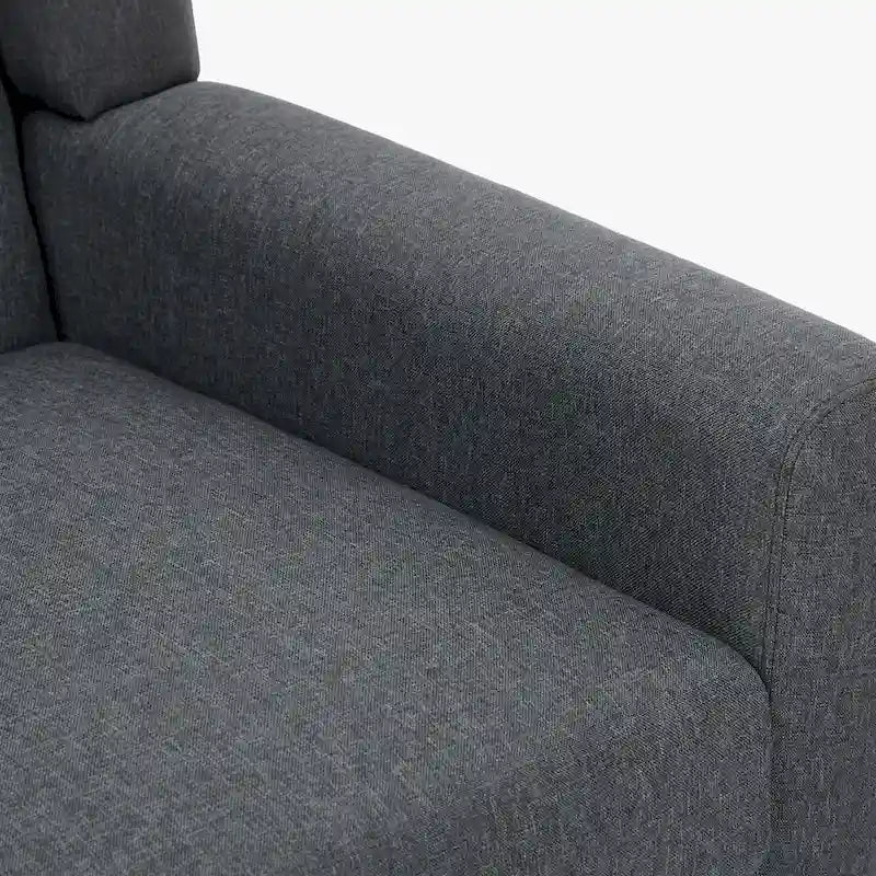 Linen Upholstered Accent Chair Wingback Armchair Set of 2