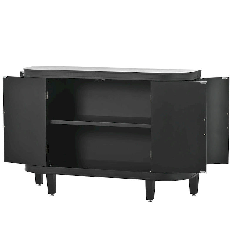 4-door Cabinet Sideboard with Antique Patterns - 15.20 x 47.20 x 33.50