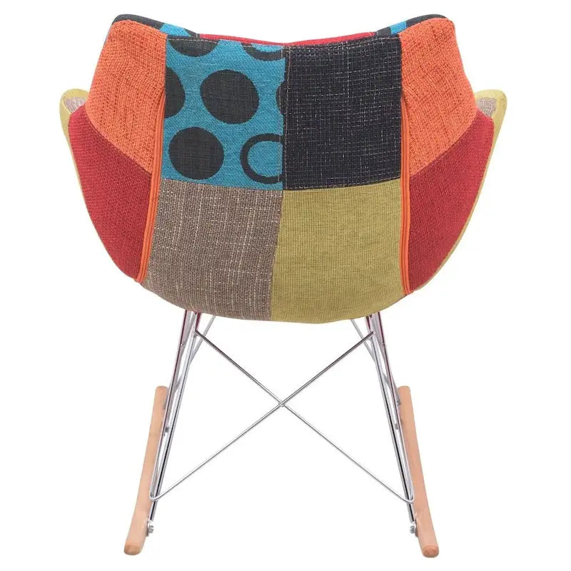 Willo Polyester Upholstered Rocking Nursing Chair - Modern Accent Armchair for Home Living Room Bedroom Indoor & Outdoor