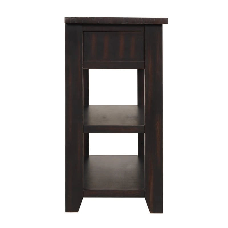 Wood Console Table with 3 Storage Drawers and 2 Shelves