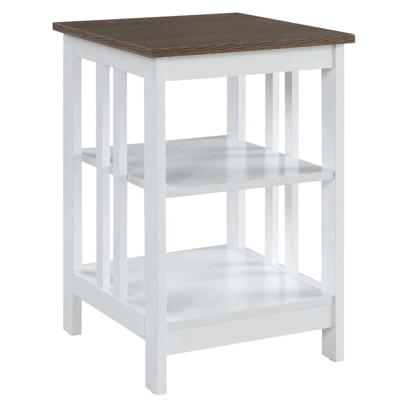 Convenience Concepts Mission End Table with Shelves