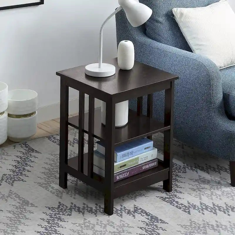 Convenience Concepts Mission End Table with Shelves
