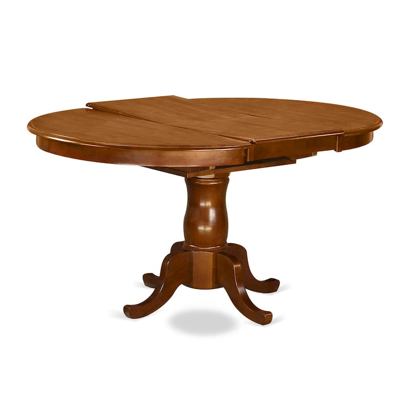 East West Furniture 7 Piece Kitchen Table Set Consist of an Oval Dining Table and Solid Chairs, Saddle Brown (Seat Type Options)