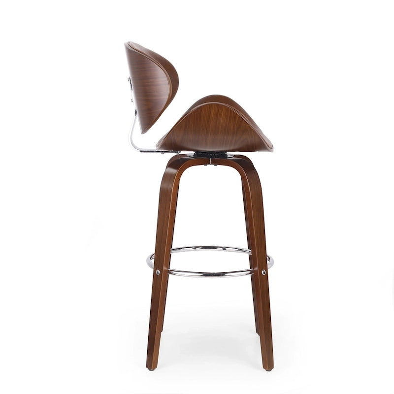 Jakin Indoor Upholstered Swivel Barstool by Christopher Knight Home