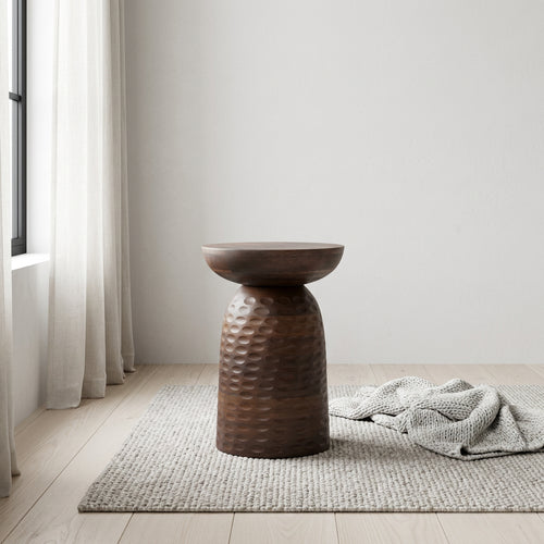 13-Zoll-Beistelltisch aus massivem Holz im modernen Design & komplett montiert – 32 T x 32 B x 45 H cm