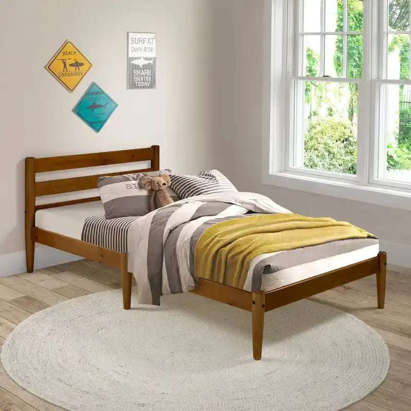 Mid-Century Twin Size Platform Bed