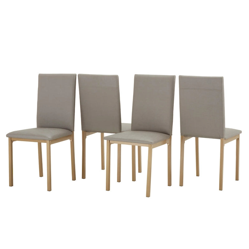 Darcy Faux Marble Top and Gold Dining Set by iNSPIRE Q Bold