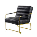 A&B Home 30-inch Black Chair with Gold Frame