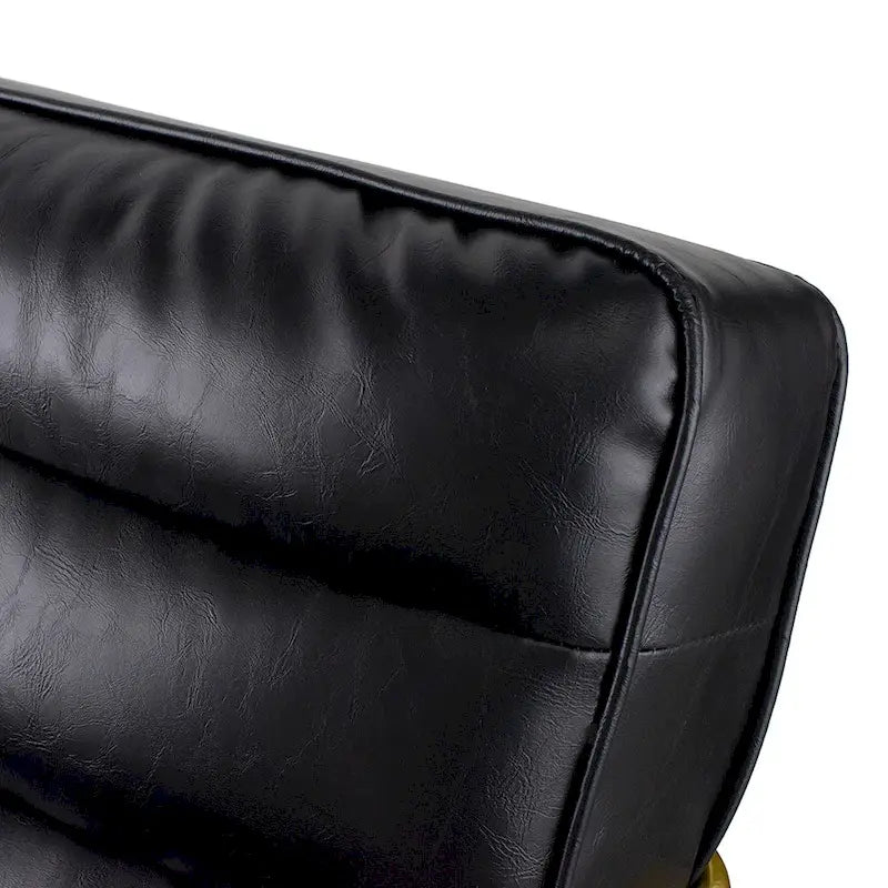 A&B Home 30-inch Black Chair with Gold Frame