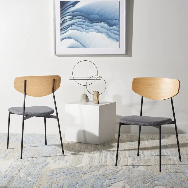 SAFAVIEH Noemie Mid-Century Dining Chair (Set of 2) - 20 W x 18.8 L x 32.5 H - 20Wx19Dx33H