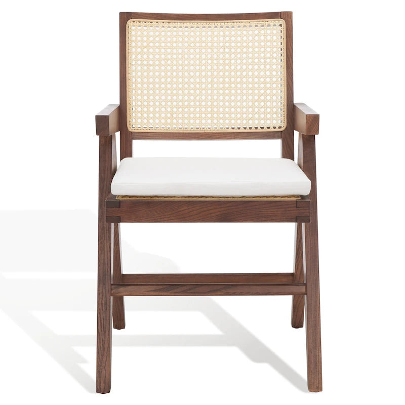 SAFAVIEH Couture Maiju Rattan Arm Chair - 21 In. W x 23 In. D x 34 In. H - 21Wx23Dx34H