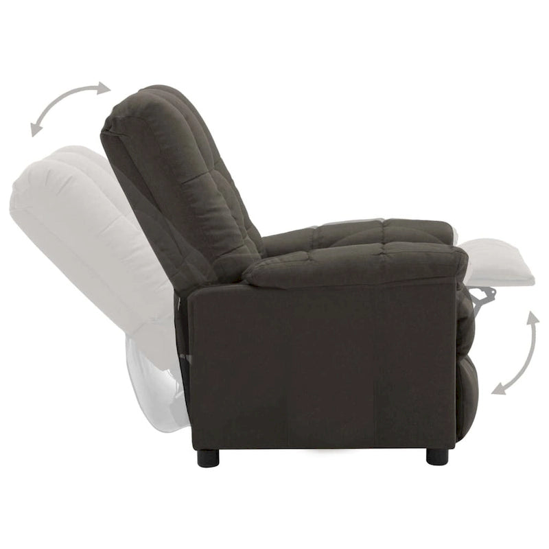 vidaXL Recliner Taupe Fabric - 29.1 x 38.9 x 40.1