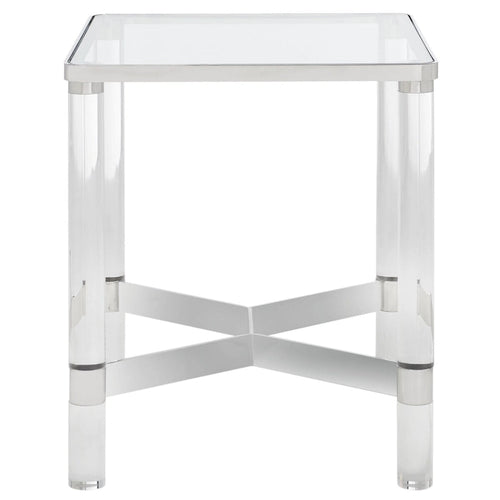 Acrylic Accent Table - 20 In W x 20 In D x 24 In H - 20Wx20Dx24H