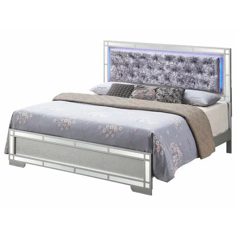 Madison Silver Champagne Full Panel Beds