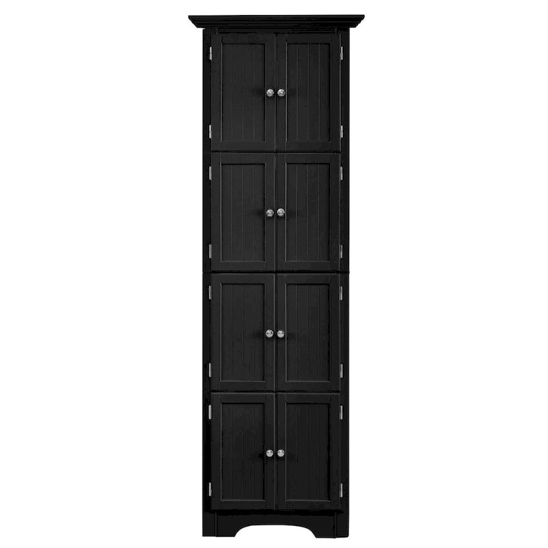Tall Storage Cabinet with 4 Shelves for Living Room, Kitchen