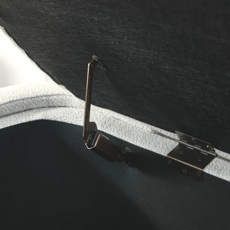 GEITIN Linen Fabric Upholstered Bench with Large Storage Space