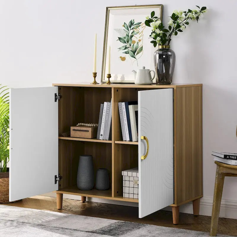 Most comfortable storage cabinet with doors and shelves, modern MDF feature cabinet with adjustable shelves