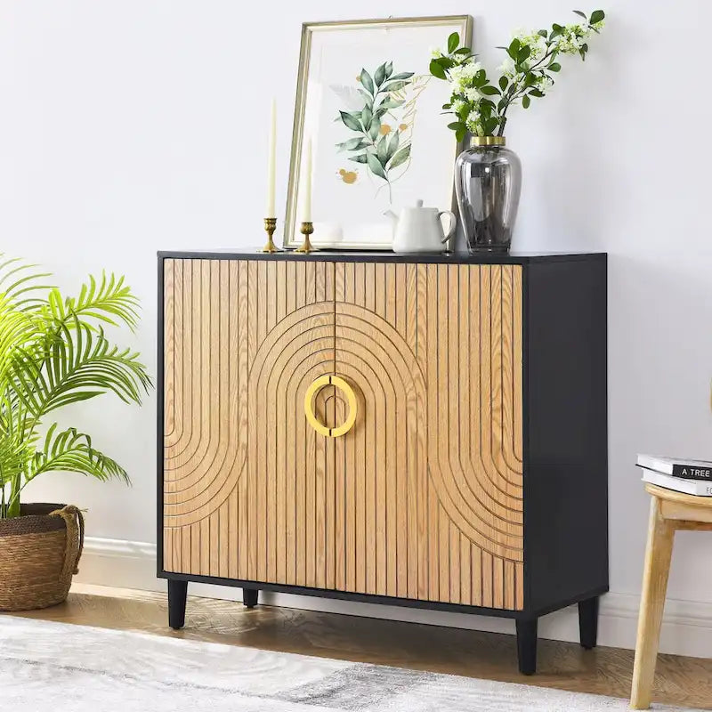 Most comfortable storage cabinet with doors and shelves, modern MDF feature cabinet with adjustable shelves