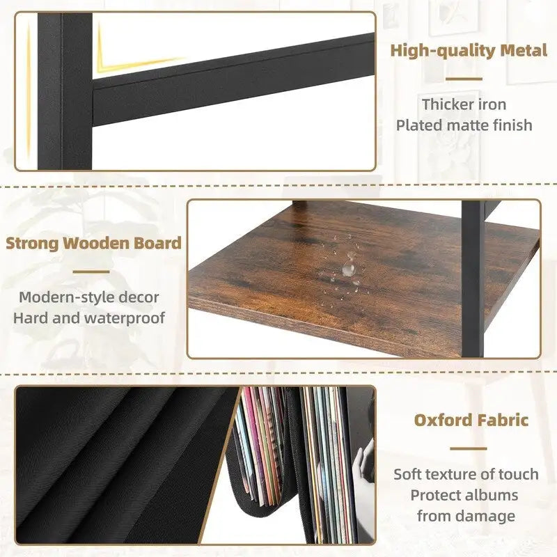 Record Player Stand - 15.74D x 33.85W x 29.72H