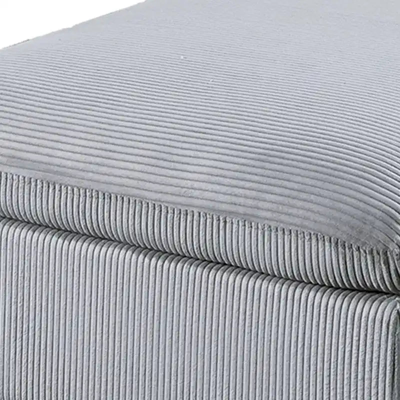 8 Piece Corduroy Upholstered Modular Sectional Sofa with Ottoman
