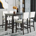 5-Piece Counter Height Dining Set with Table and 4 Chairs