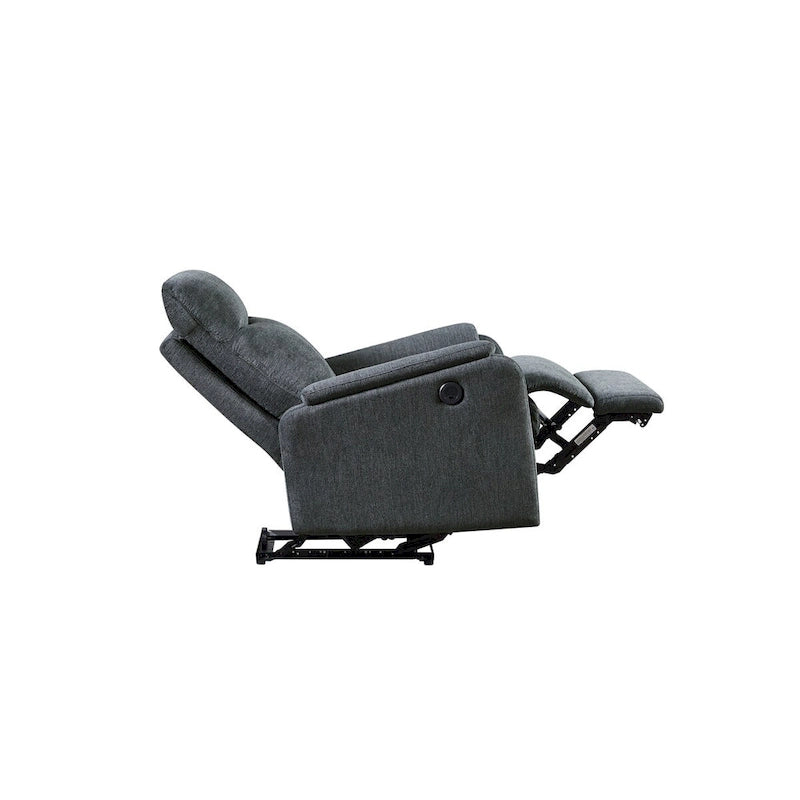 Kai Modern Blue Contemporary Power Recliner with Charger